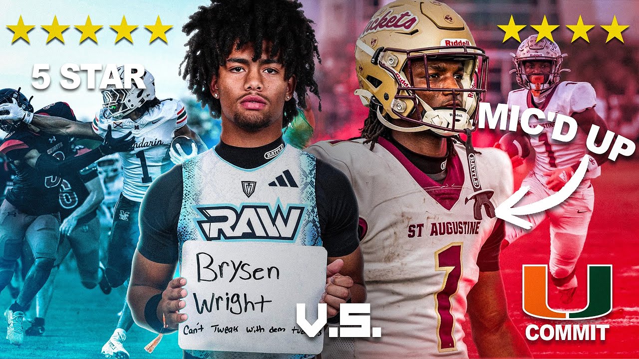 I MIC’D UP SOMOURIAN WINGO JR 4 ⭐️ | MIAMI COMMIT VS 5 ⭐️ BRYSEN WRIGHT