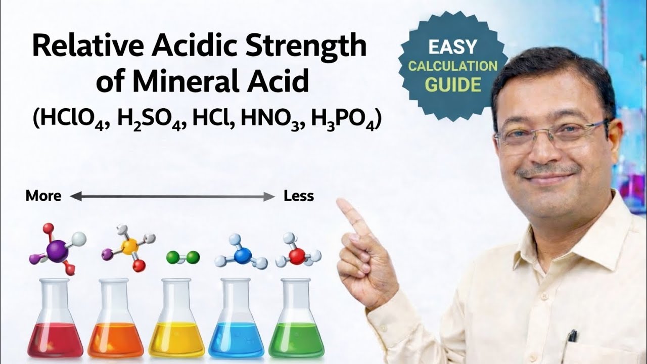 RELATIVE ACIDIC STRENGTH OF MINERAL ACIDS.