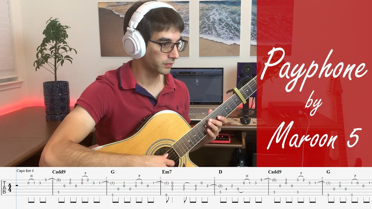 Payphone - Maroon 5 // Fingerstyle Guitar Cover with Tabs