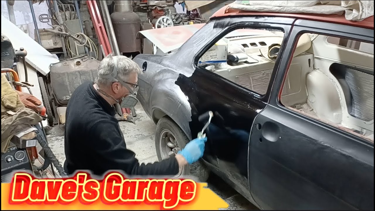 Ford Escort MK1 Restoration Project, applying epoxy primer with a roller