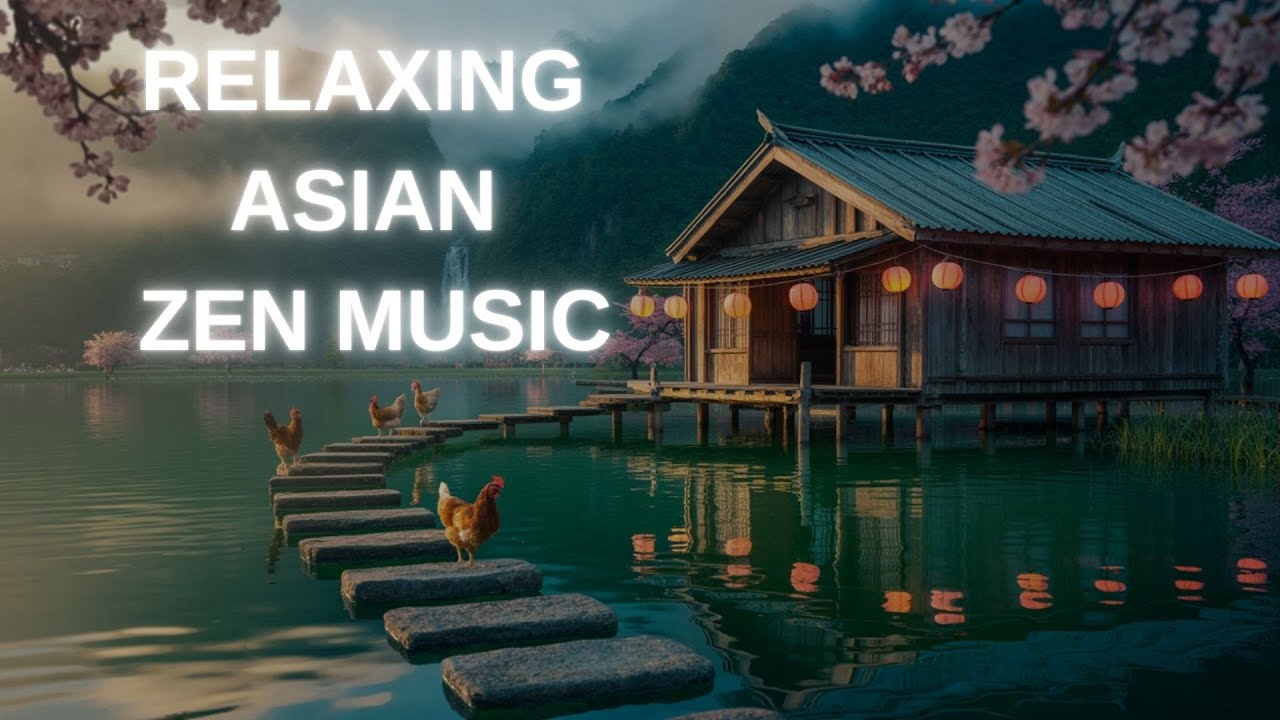 Relaxing Asian Zen Music | Tibet Flute & Waterfall Ambience for Deep Calm