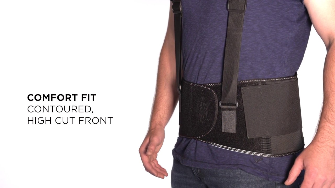 Ergodyne 1650 Back Support Brace Features Flexible and Breathable Elastic with Extra Firm Support