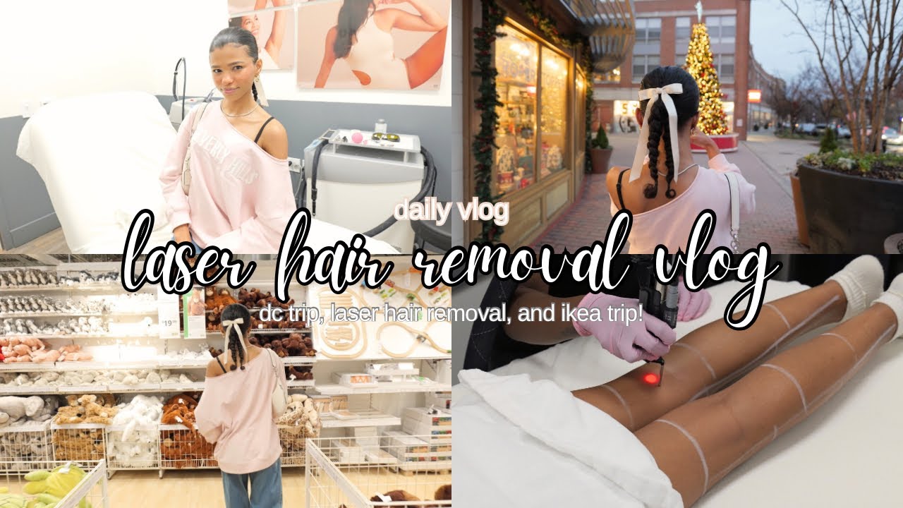 first time getting laser hair removal vlog + ikea trip! 🛒🎀 spend the day with me!