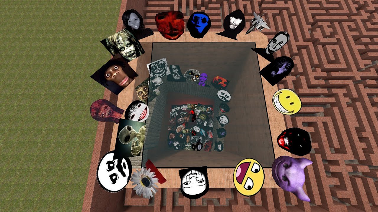 Nico Nextbots and Nextbot in Maze | Gmod
