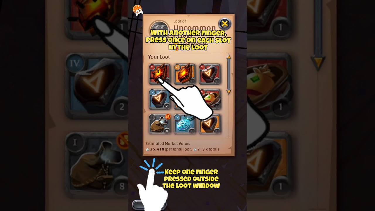 Albion Online | How to LOOT FAST on MOBILE?😉