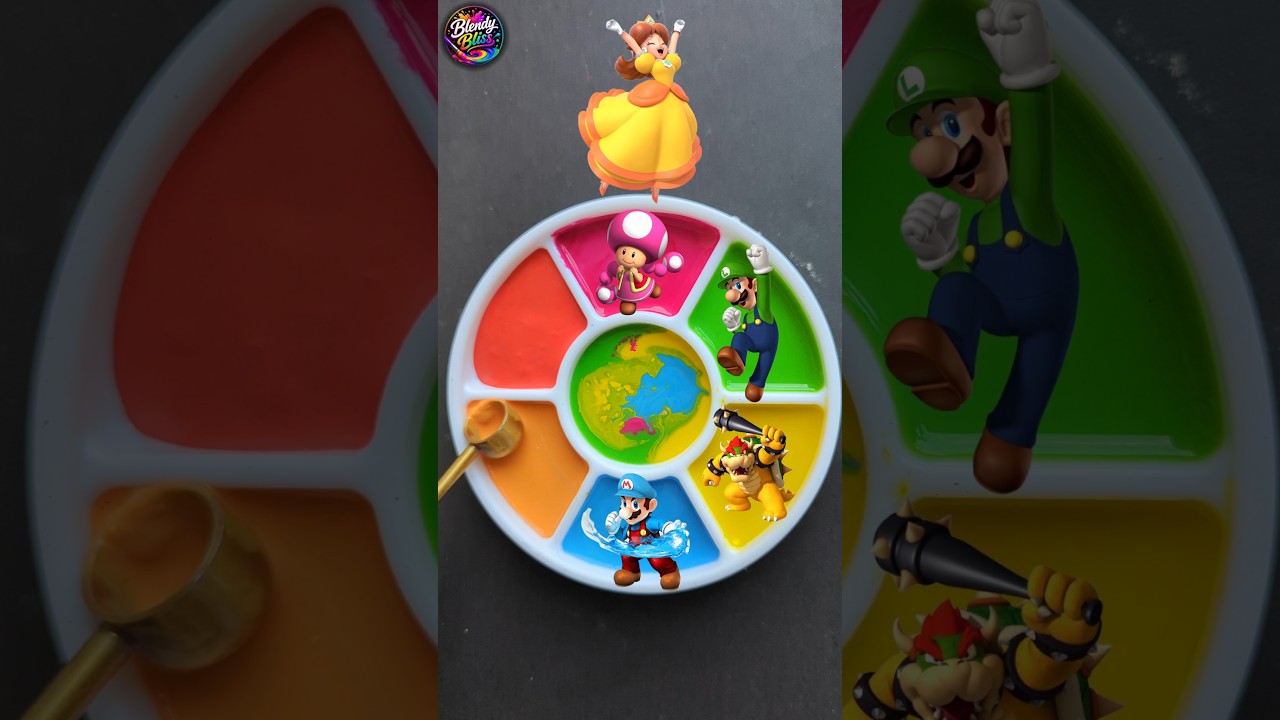 Super Mario Galaxy Color Mixing #colormixing #colors #satisfying #mario #games