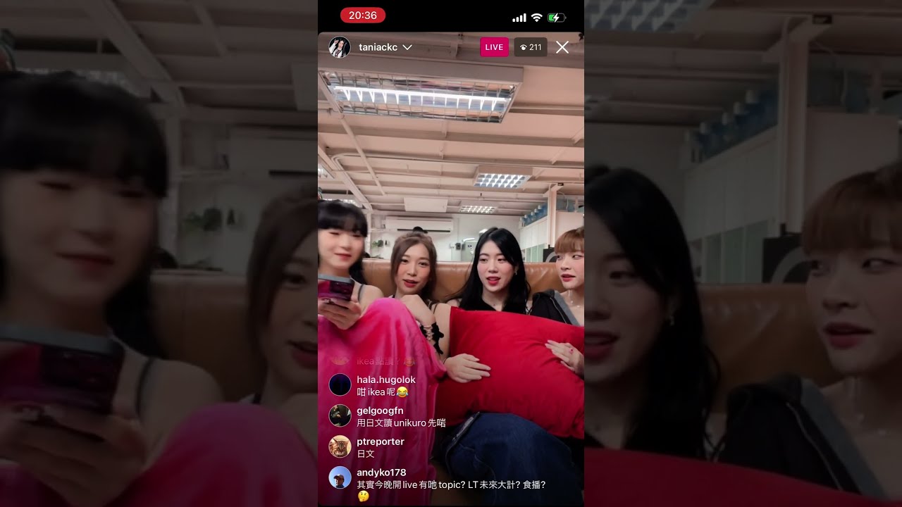 Lolly Talk 4人 (Elka, Yanny, Tania & 蛋) 等食飯 IG Live with Comments 22/4/2023