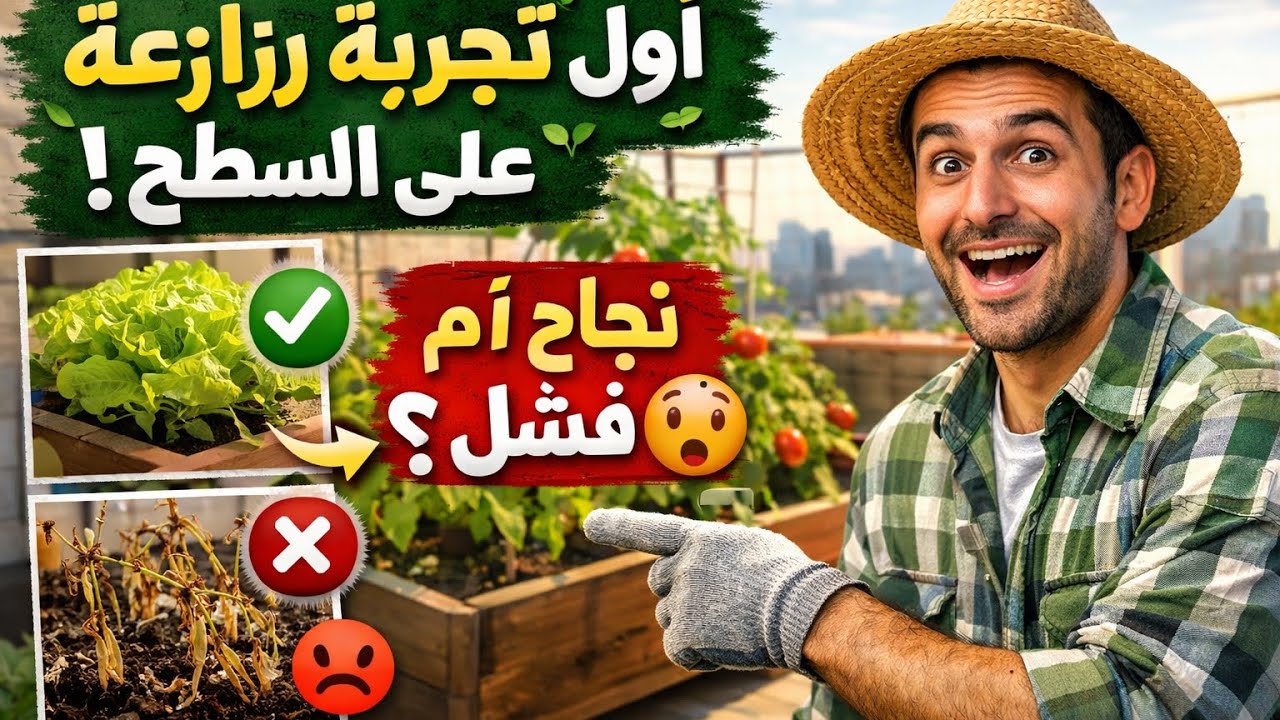 الزراعة على السطح لأول مرة! النتائج مبهرة أم كارثية؟ 🥬🧅🧄🫜😅