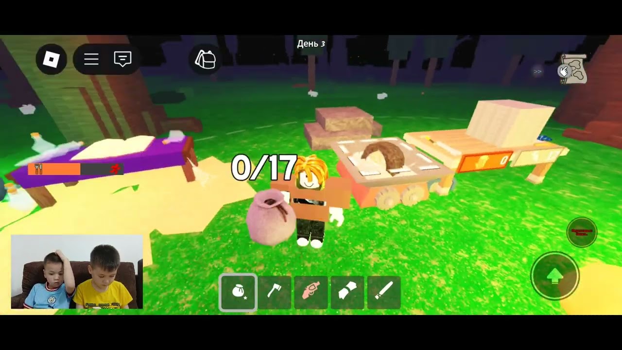 Диар и Азамат ROBLOX 99 день в лесу