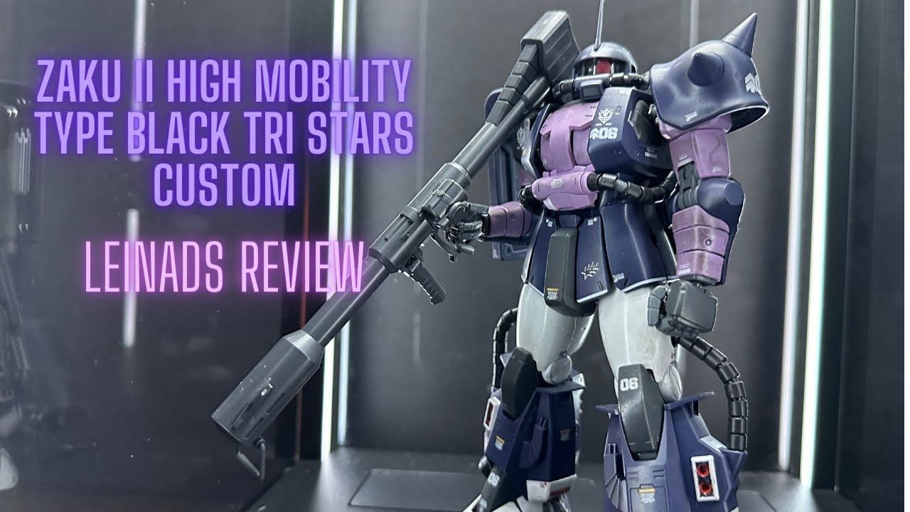 MG Zaku II High mobility type Black tri stars custom review