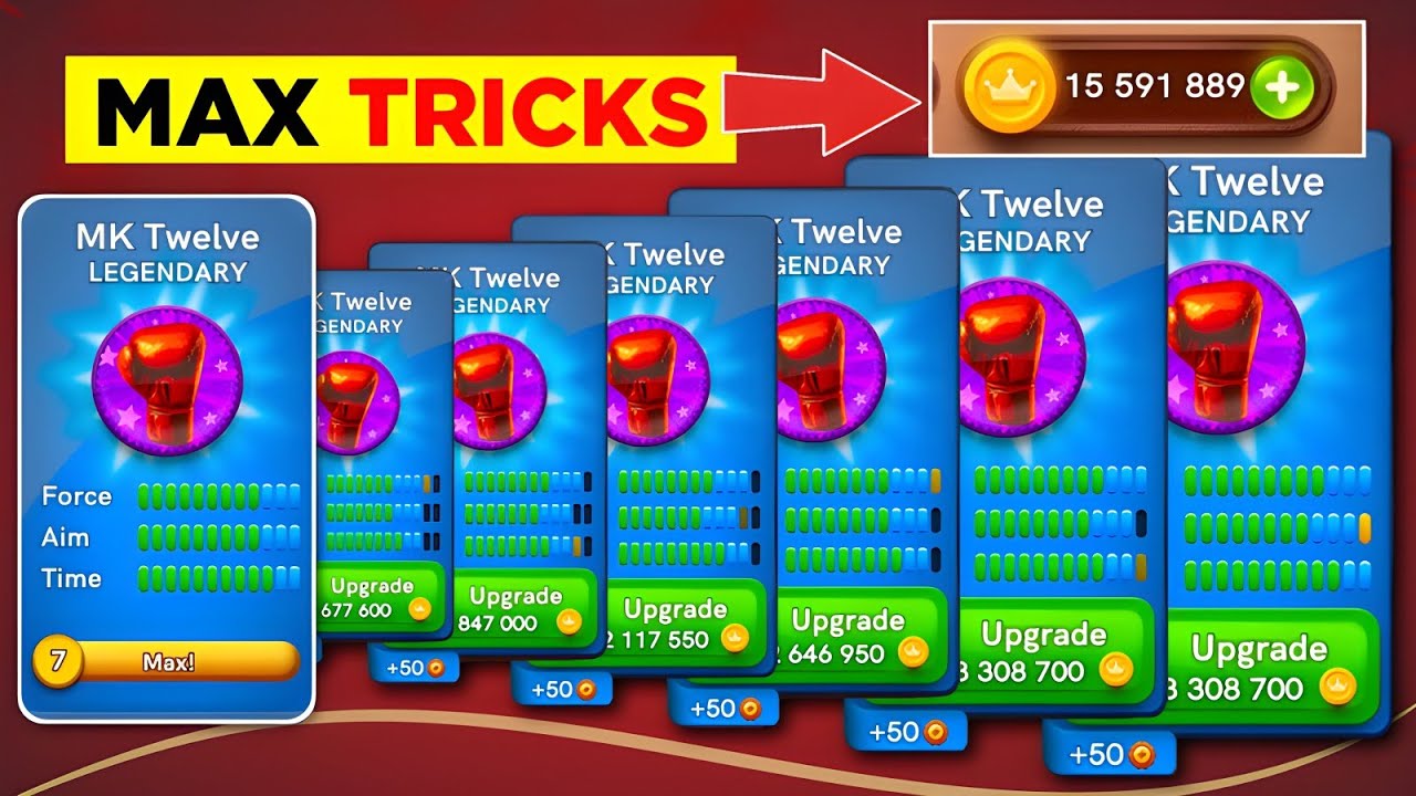 CARROM POOL 5O% DISCOUNT - MK TWELVE MAX TRICKS 