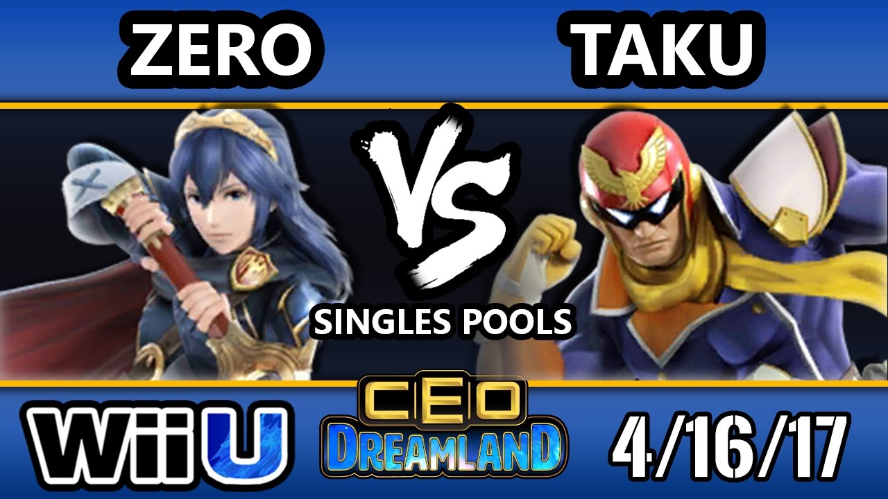 CEO Dreamland 2017 Smash 4 - TSM | ZeRo (Lucina) Vs. Taku (Captain Falcon) SSB4 Pools - Smash Wii U