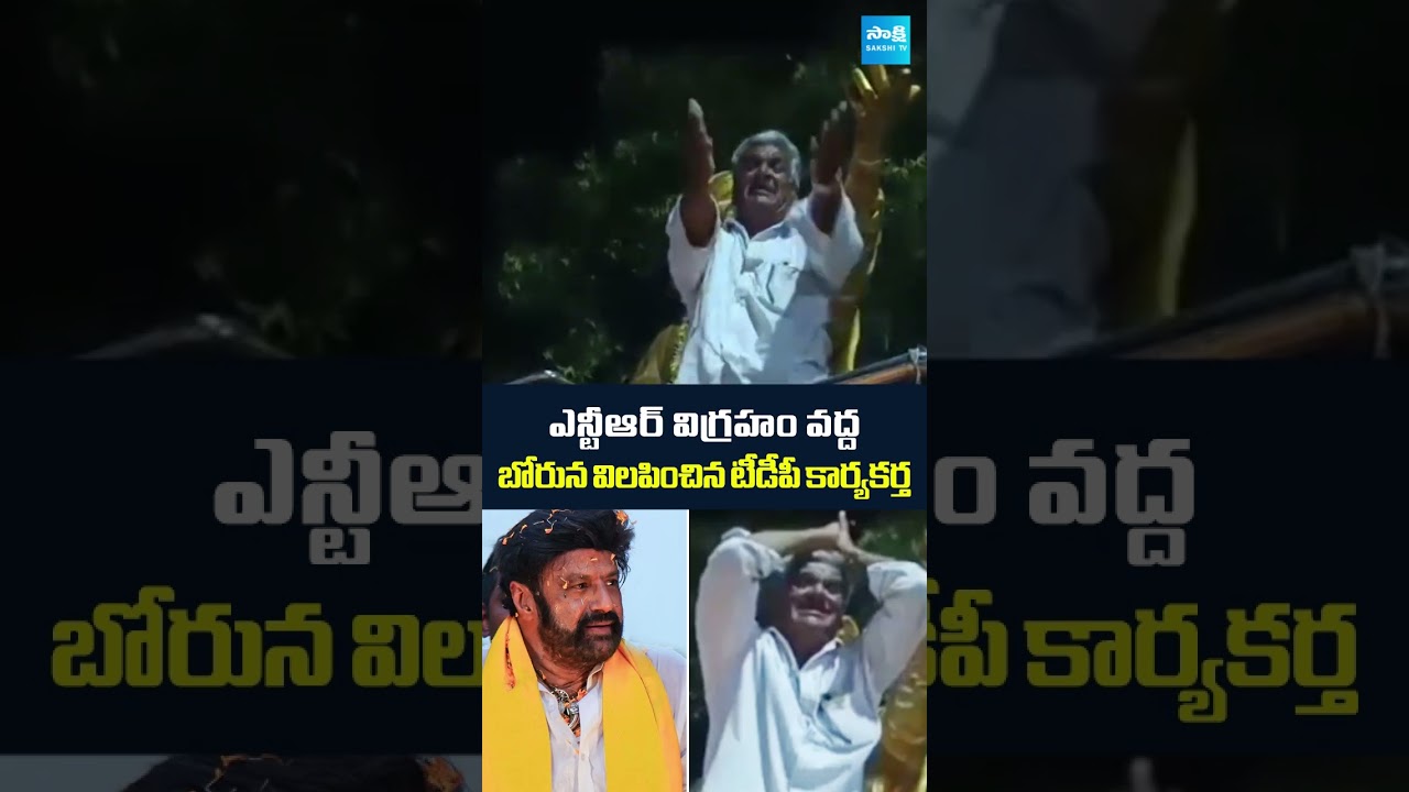 TDP Activist Crying at NTR Statue in Hindupur | MLA Balakrishna | #TDPActivistCrying #Balakrishna