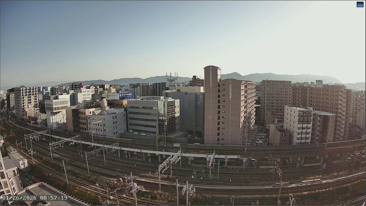 Live Cam: Hakata Station, Fukuoka, JP｜Shinkansen & Local JR Lines｜Night View｜Sunrise & Morning Sun