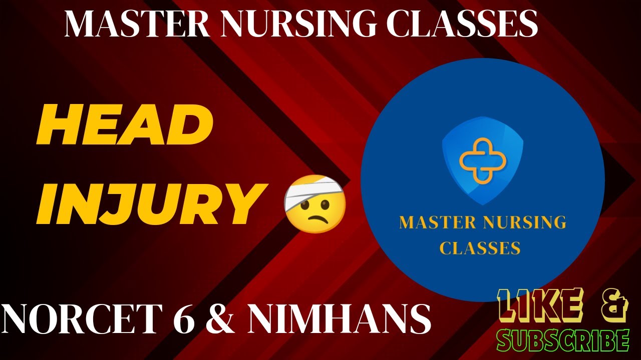 HEAD INJURY PART- 1// #norcet 6 #nimhans #bscnursing #norcetaiimsmcq #english