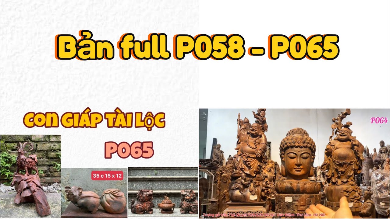 Bản full P058 - P065 với nhiều tác phẩm đẹp// Tượng gỗ trắc Thế Quyết 039.620.5625