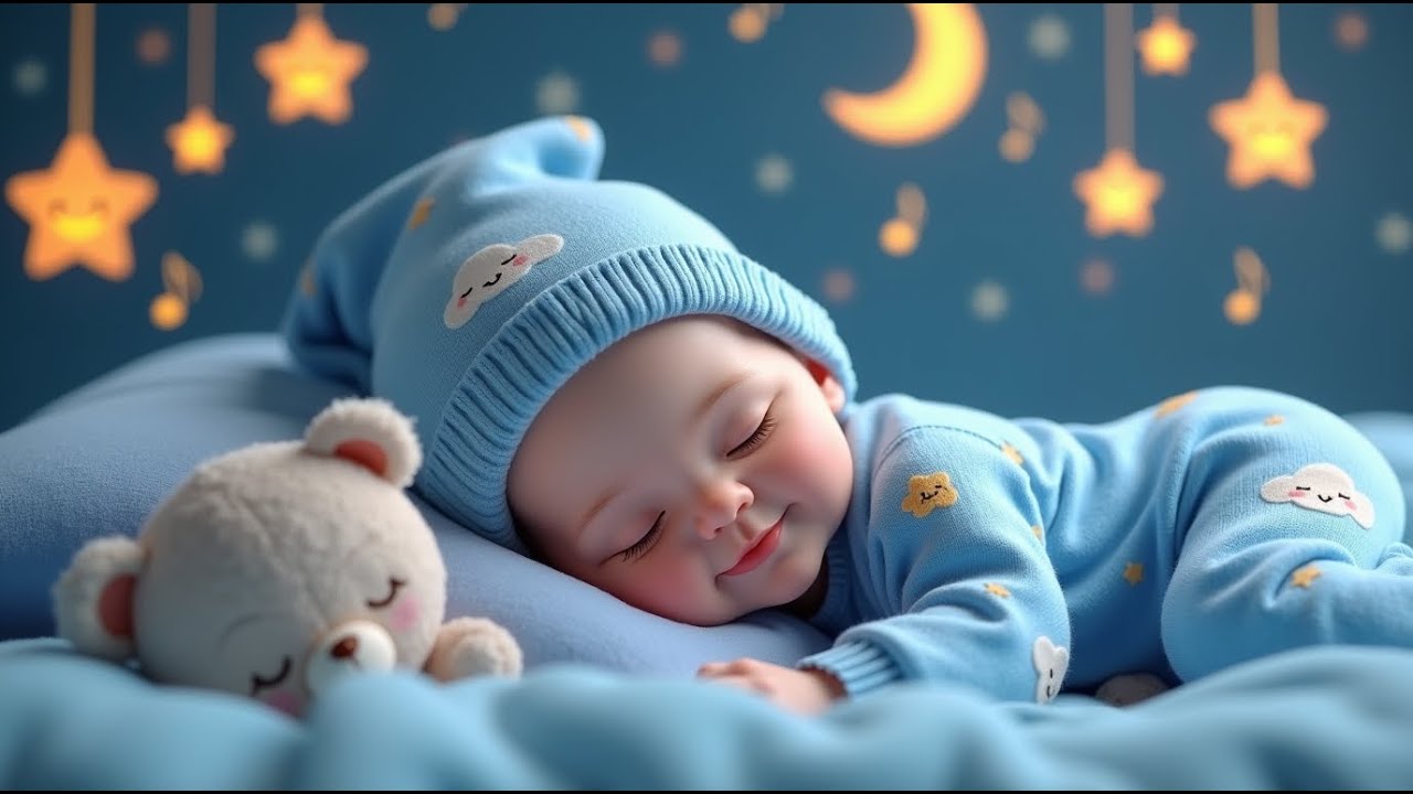 Baby Sleep Music 🌙 Baby Fall Asleep Instantly in 3 Minutes 💤 Calm Night 🎶 Mozart & Brahms Lullabies