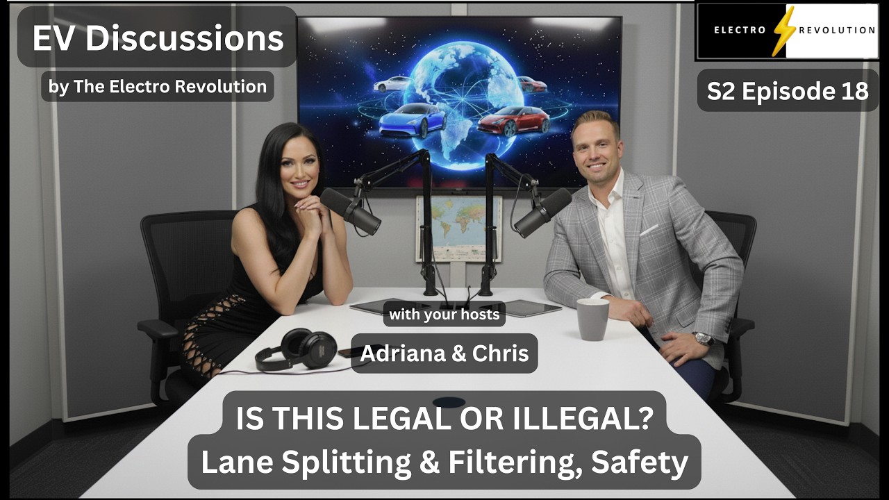EV Discussions Podcast — S2Ep18 — Is this legal or illegal — Lane Splitting & Filtering, Safety