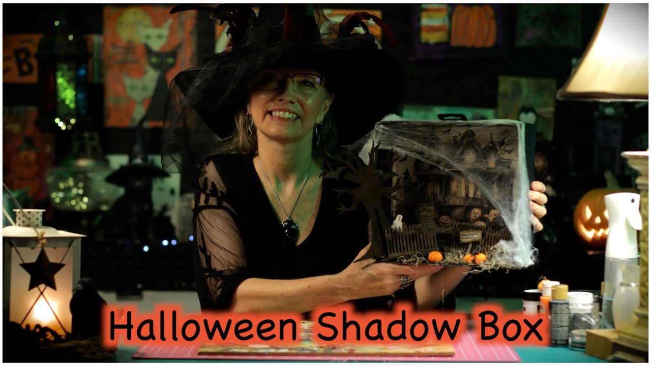 Mixed Media Halloween Shadow Box DIY