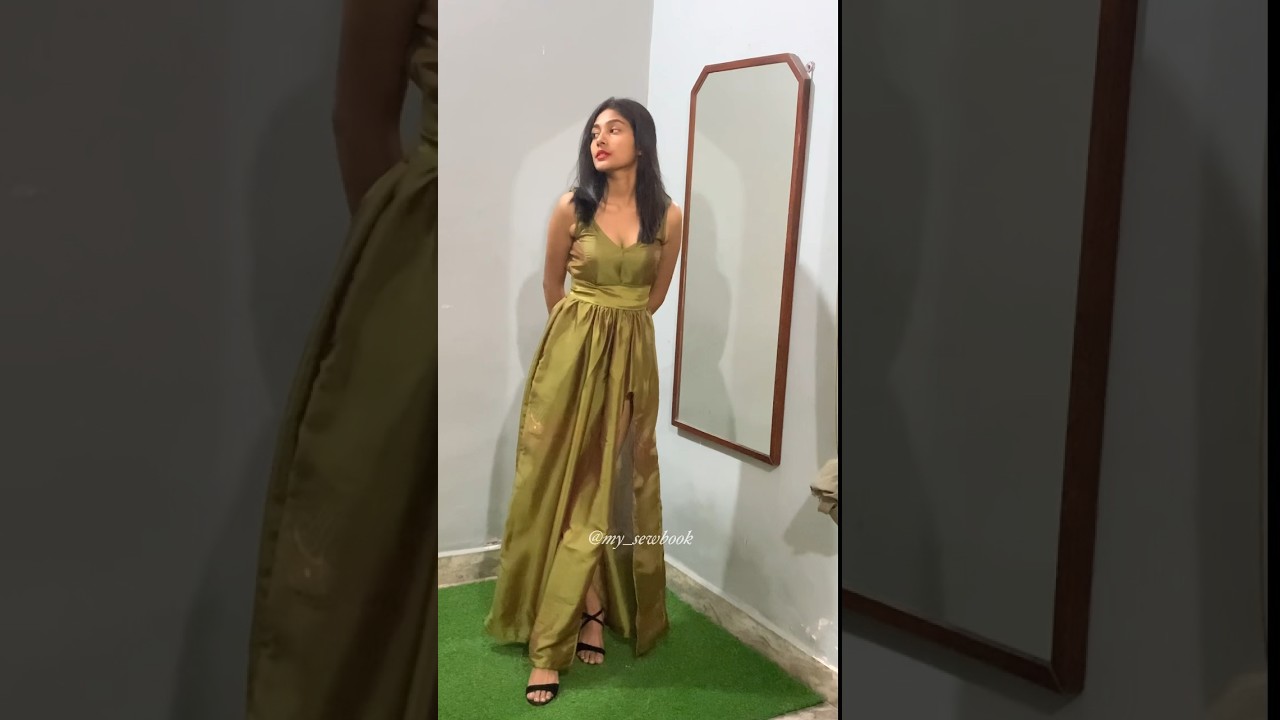 #SareeTransformation#SareeToGown #SareeUpcycle #BridesmaidDressDIY #SareeSewing #GownFromSaree