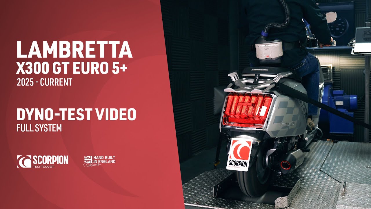 Lambretta X300 GT Euro 5+ Scorpion Exhuast Dyno Video