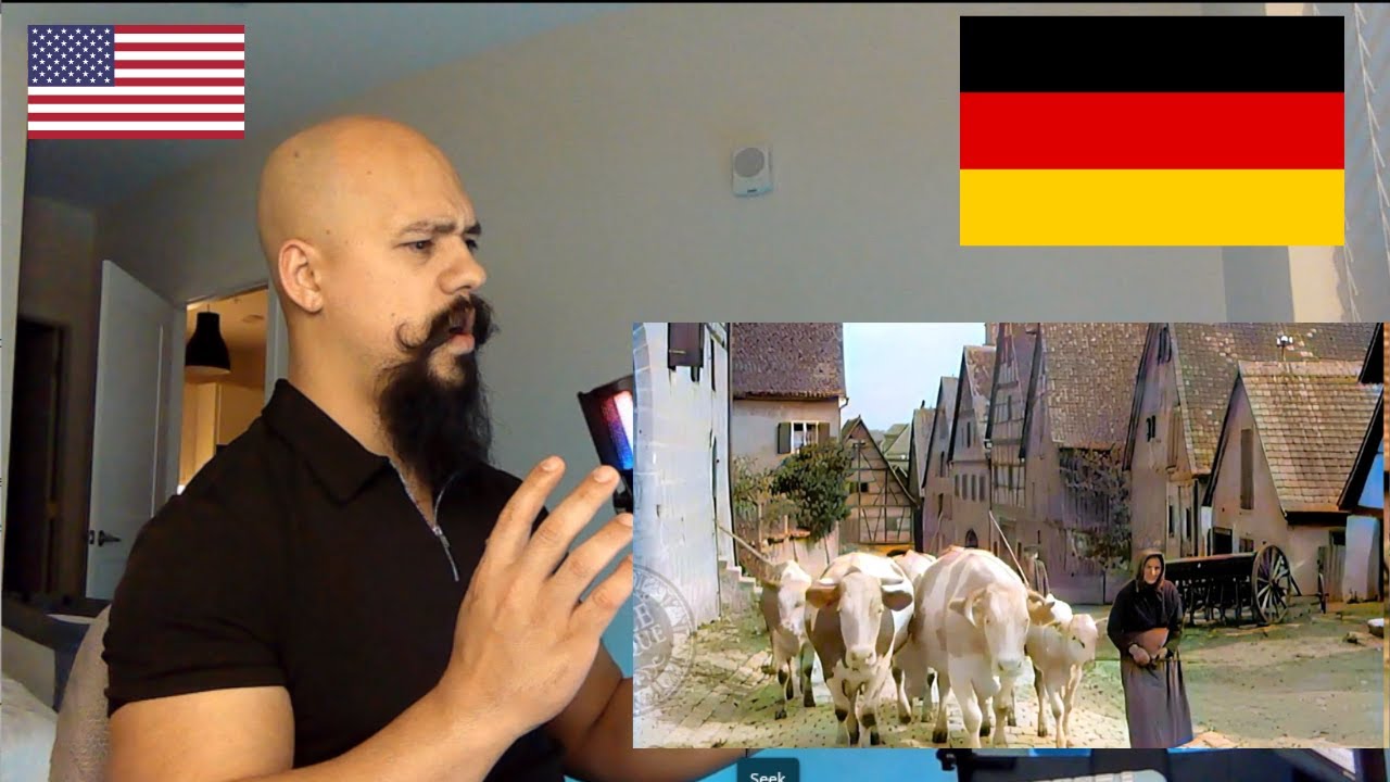 American Reacts to Rural Germany in 1937 Restored & Colorized Footage with Added Ambient Sound