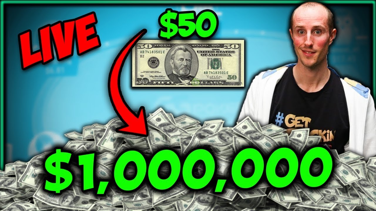 $50 to $1,000,000!! - BANKROLL CHALLENGE Day 1 Highlights @ GG Poker