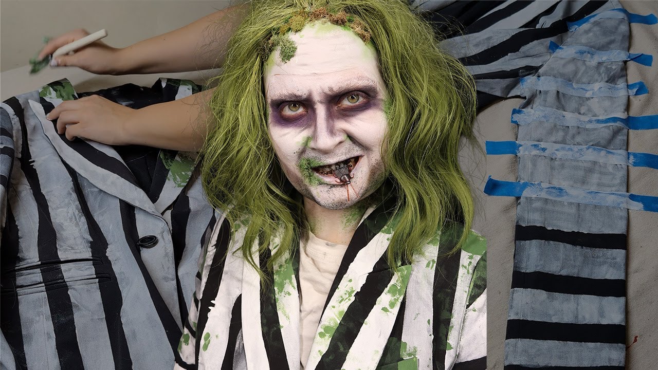Beetlejuice Suit Top and Wig DIY I Get ready to channel your inner Beetlejuice 🪲🧃