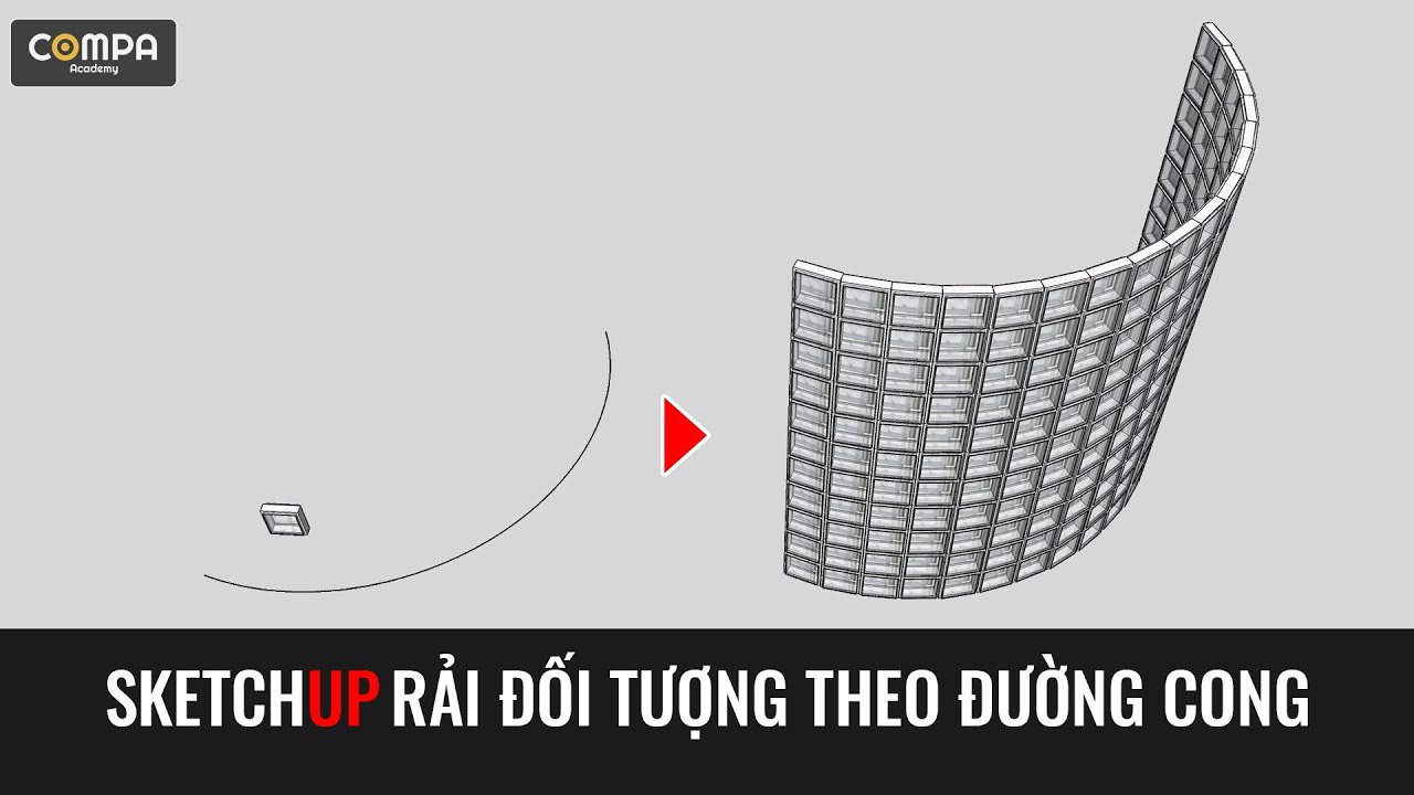 ✅[ SKETCHUP ] RẢI ĐỐI TƯỢNG THEO ĐƯỜNG DẪN - JHS Powerbar: Copy Along Path
