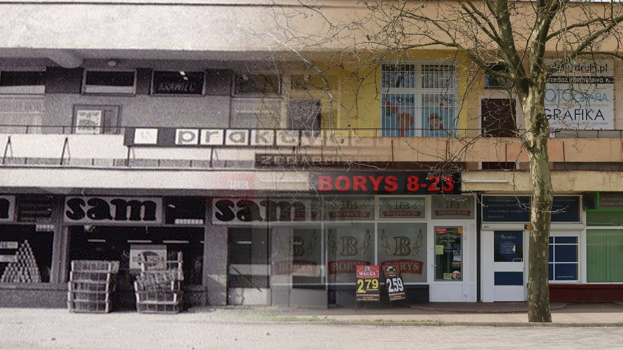 ELBLĄG  1950-2024 foto-spacer pomiędzy stacją BP-SHELL. Osiedle 