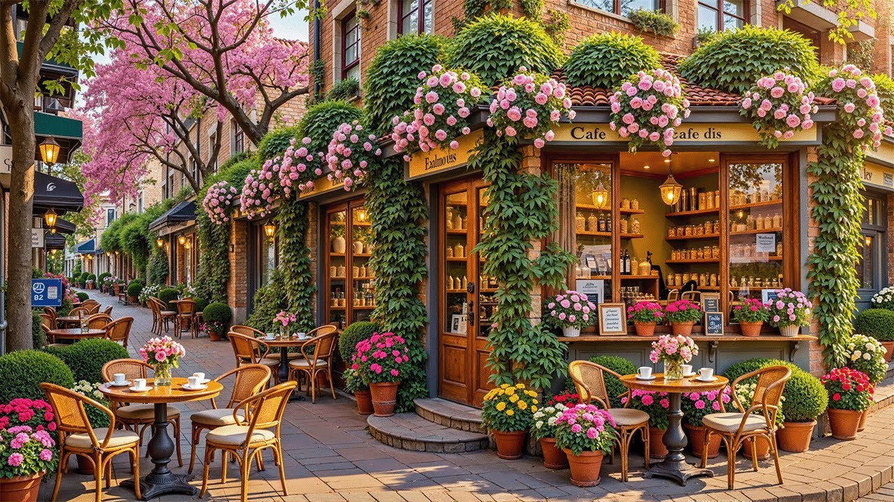 Spring Jazz Café Escape - Relaxing Jazz Music At Spring Coffee Shop Ambience For Focus & Calm