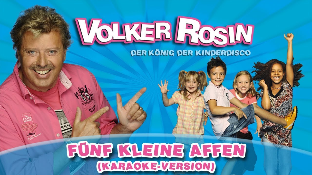 Volker Rosin - Fünf kleine Affen (Karaoke Version) | Kinderlieder