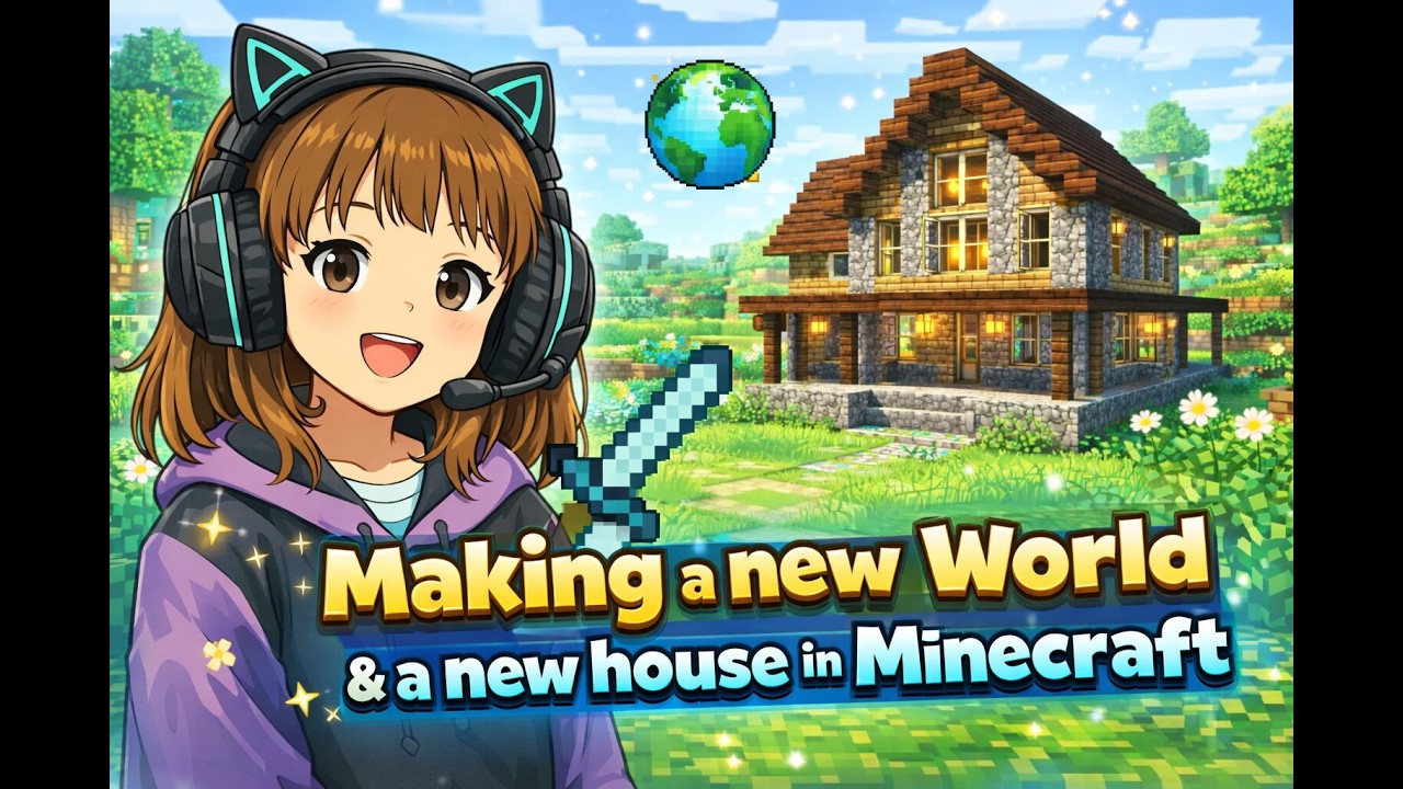 Making a new World & a new house in Minecraft