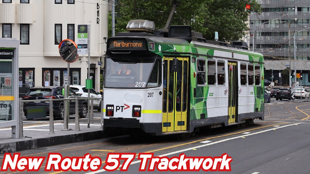 Melbourne Trams: Route 57 Driver View With New Trackwork