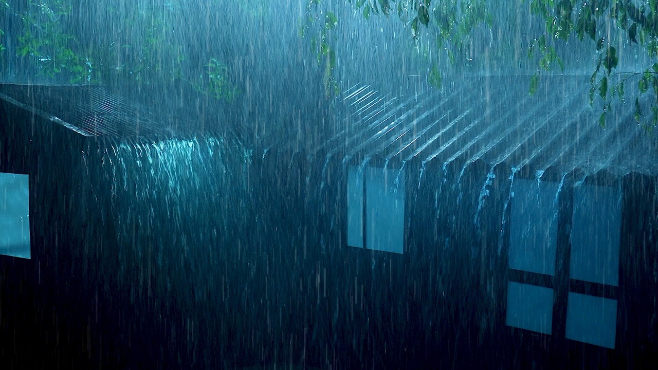 Fall Asleep Fast in Under 6 Minutes with Heavy Rain & Deep Thunderstorm Sounds for Sleeping at Night