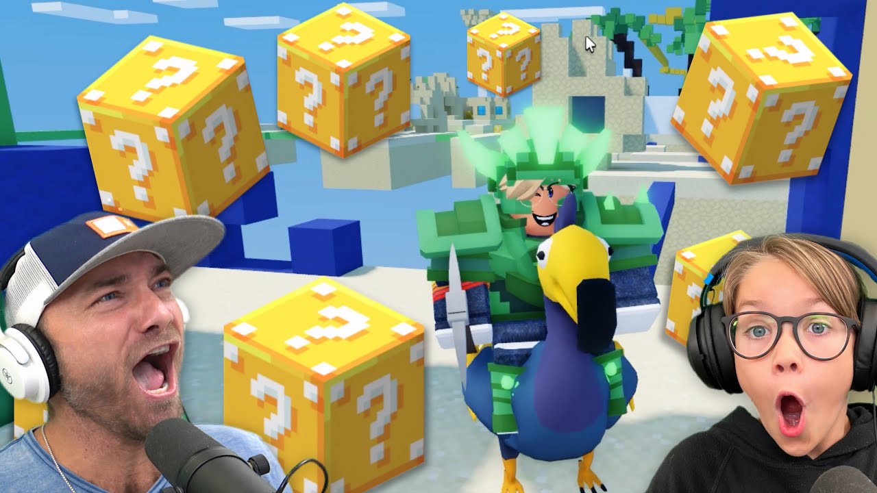 lucky blocks ONLY challenge in roblox bedwars