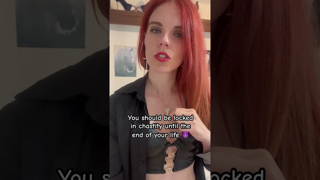 You should be locked in chastity until the end of your life 😈  #dominatrix #chastity #findom