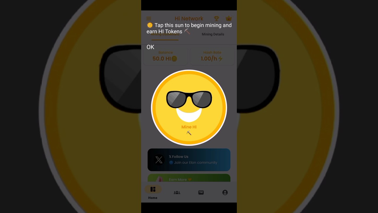 Hi Network || New Crypto Mining App || First Mining Session In 2024