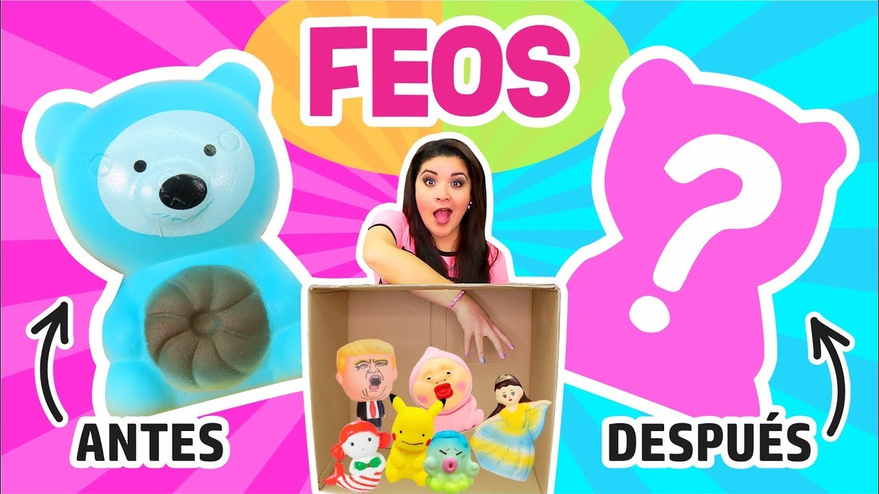 ¿QUE HAY en la CAJA? - Sacando y TRANSFORMANDO SQUISHIES FEOS - PARTE 1