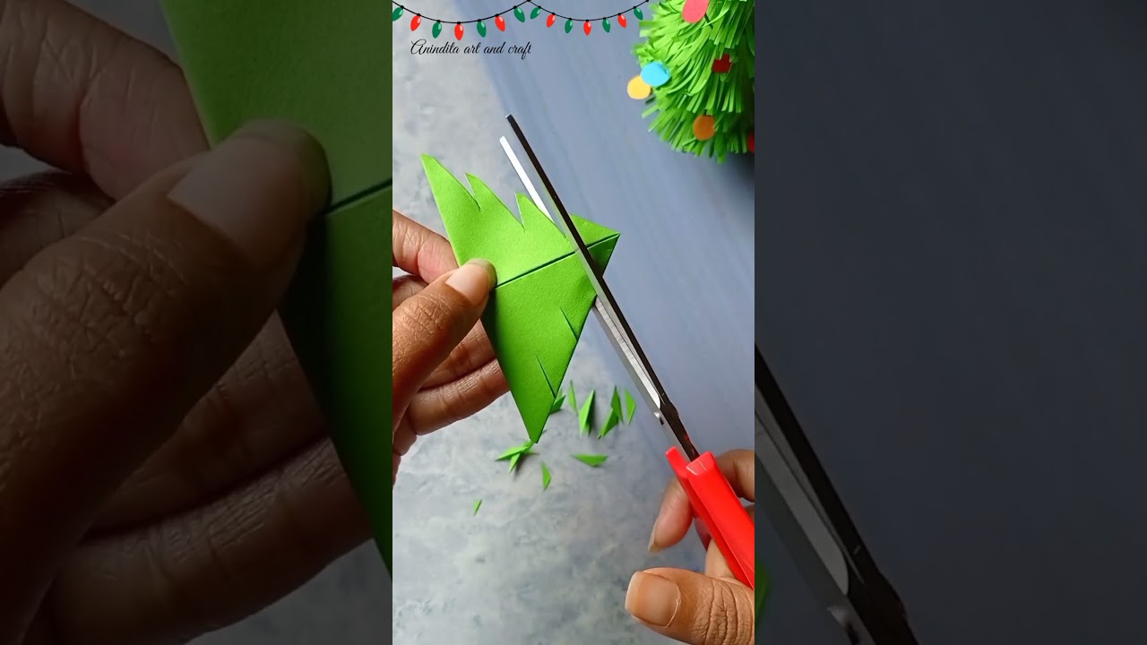 Easy Christmas Tree Bookmark Corner/Paper Craft Diy/Easy Christmas Craft-#short_#trending