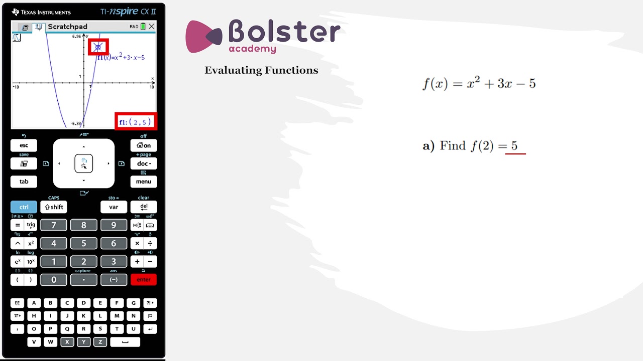 TI Nspire - Evaluating Functions