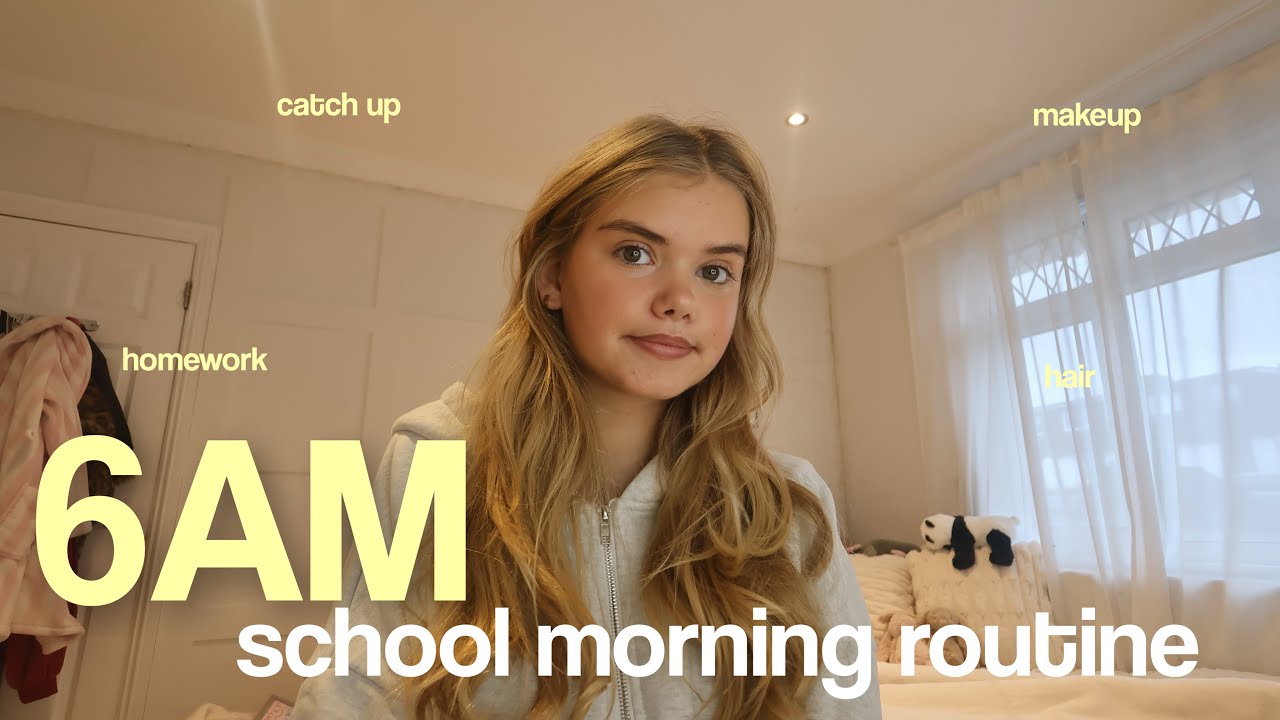 6AM SCHOOL MORNING ROUTINE!! ⭐️🧖🏼‍♀️
