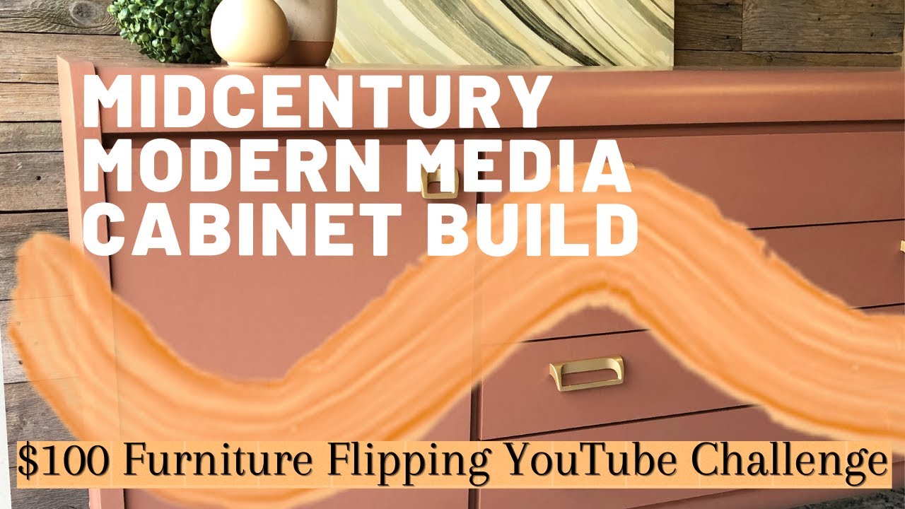 The Daring Décor Challenge of a Mid Century Media Console on a $100 Budget