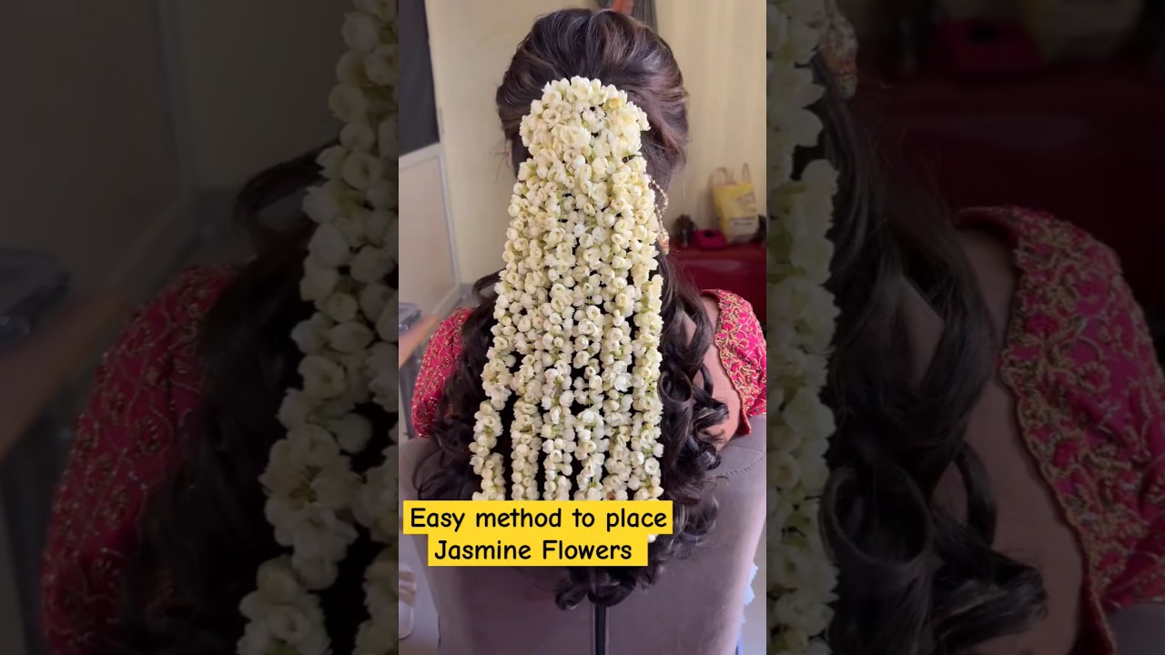 Easy Method To place Jasmine Flowers ✅️ By Makeup By Chandrakala