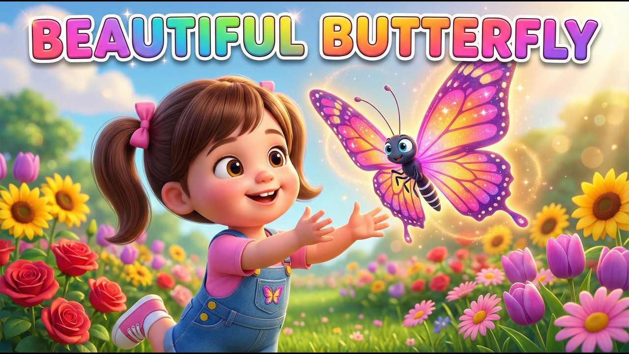 Butterfly Butterfly Flying So High  Fun Kids Song & Nursery Rhyme