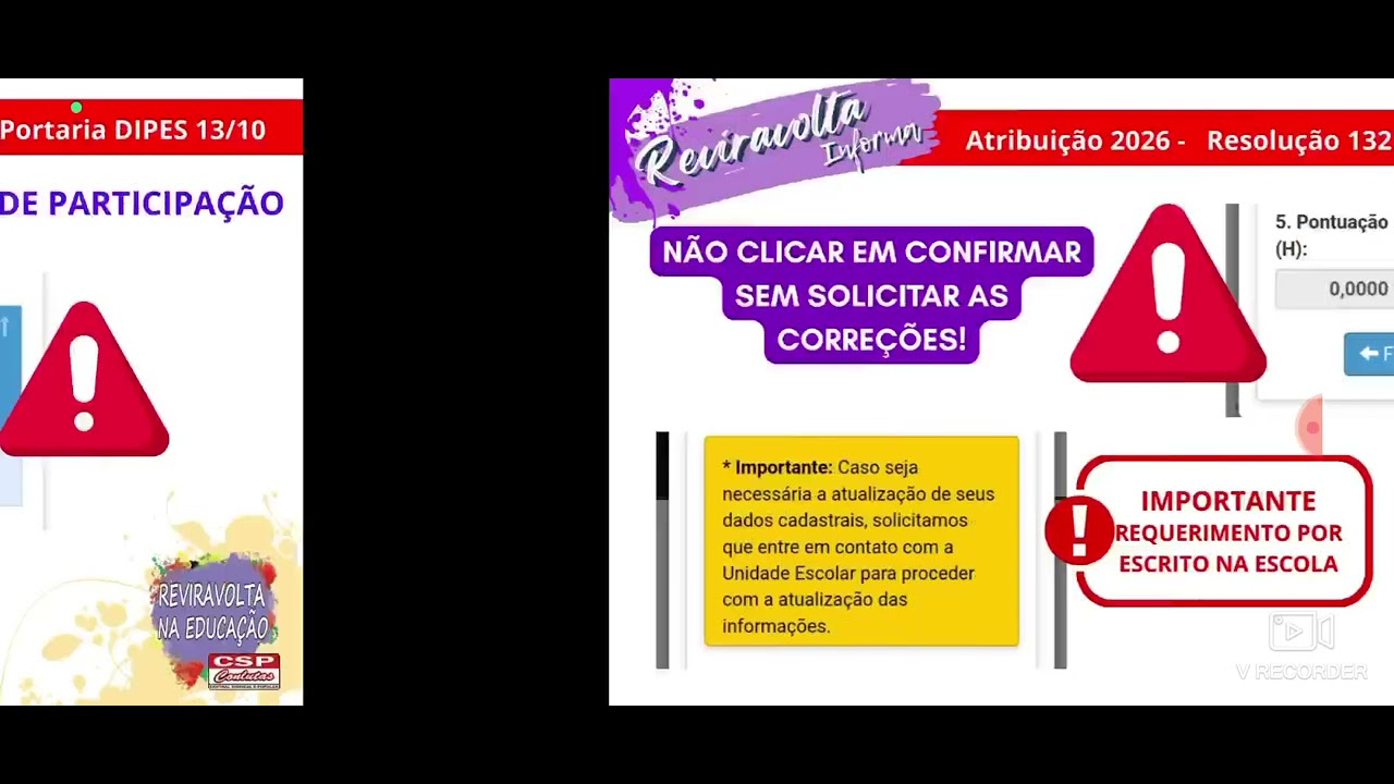 ATRIBUIÇÃO DE AULAS 2026 - REVIRAVOLTA NA EDUCAÇÃO