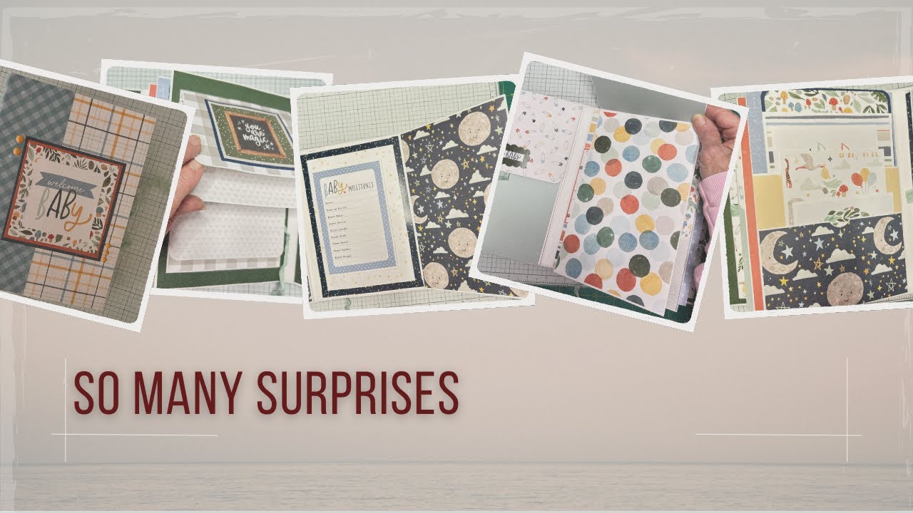 Welcome Baby Boy Handmade Scrapbook Mini Album Flip-Through