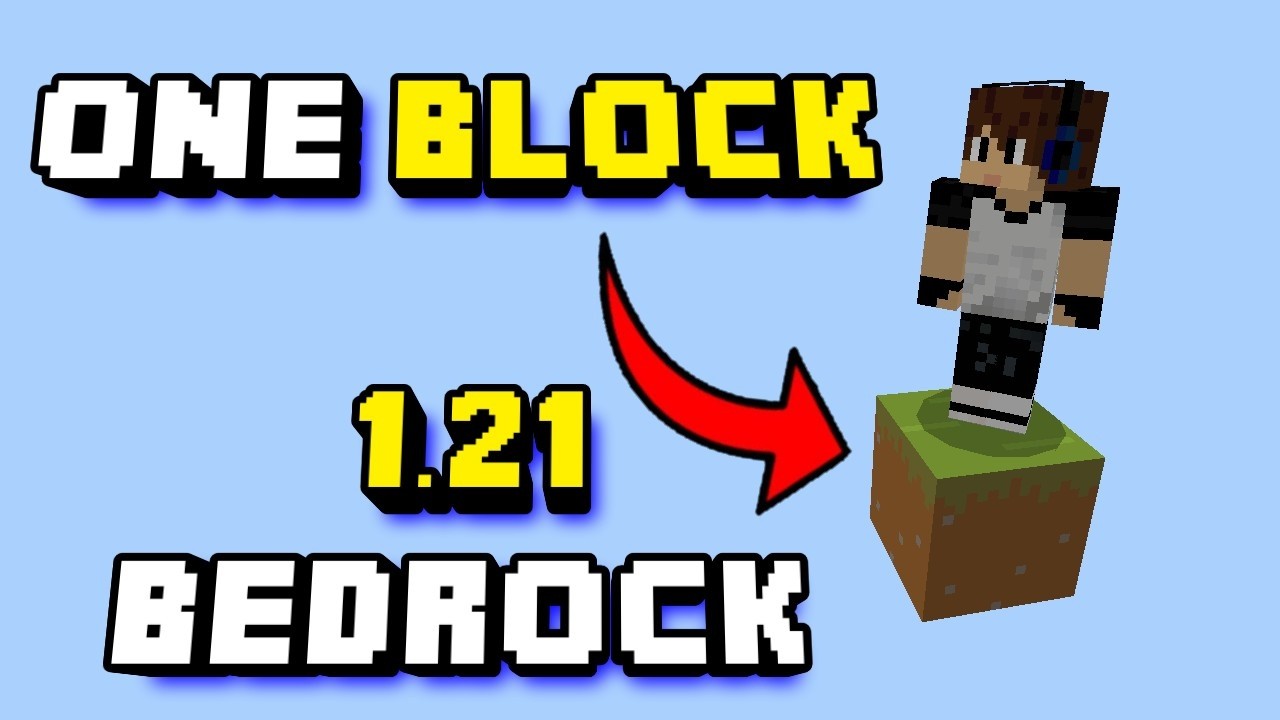 Mapa ONE BLOCK para Minecraft Bedrock o PE 1.21.x / Mapa MINECRAFT en Un Salo Bloque