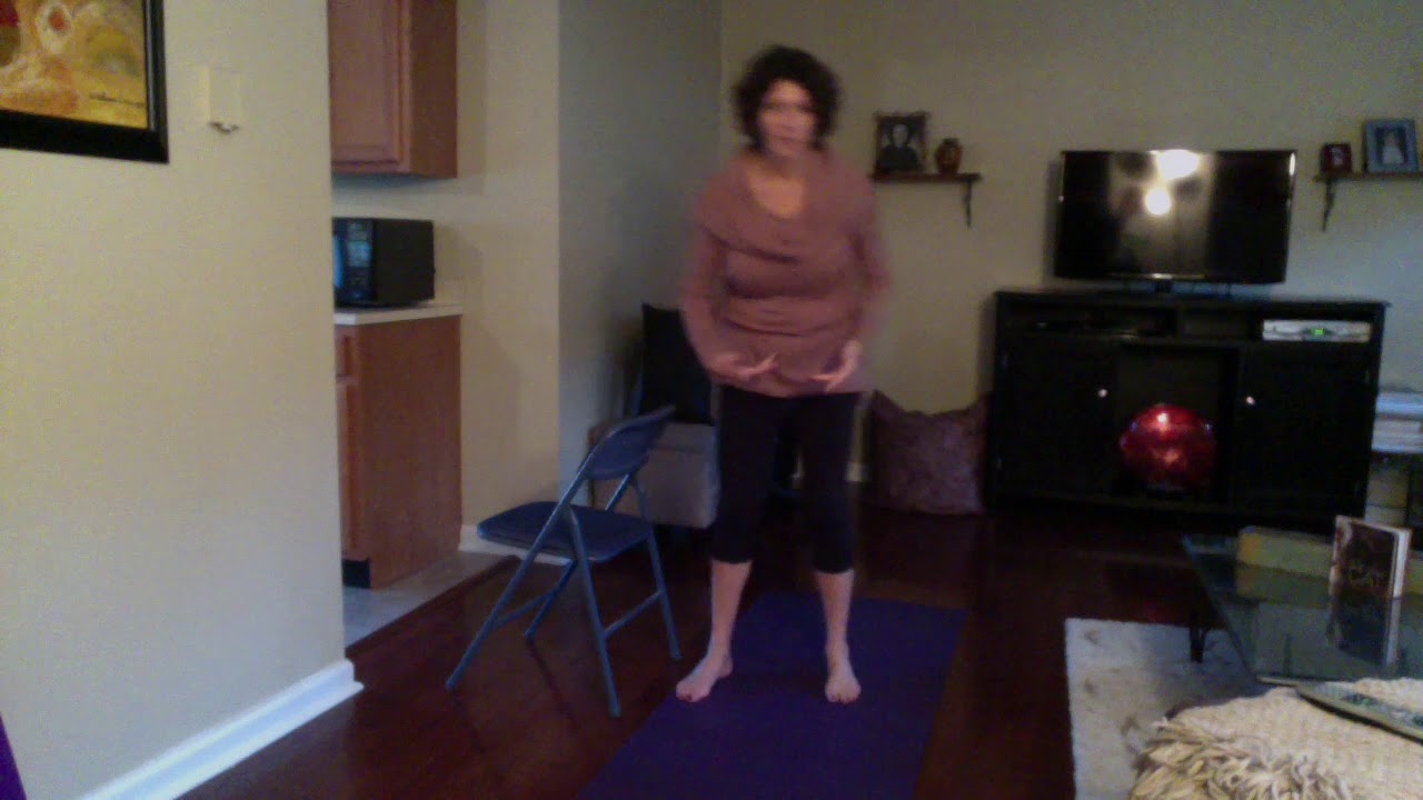 How to do Triangle pose(Trikonasana) using a chair as a prop